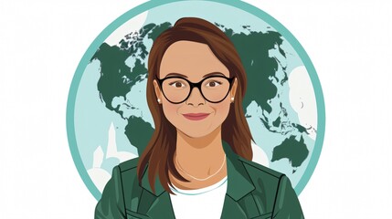 World Icon: Isolated Planet Earth on White Background