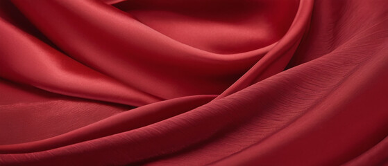 The elegant art of flowing red fabric.