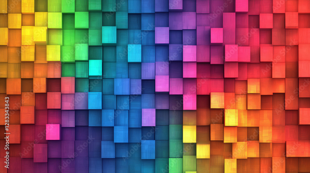 Poster abstract vector colorful pixelated background, design element