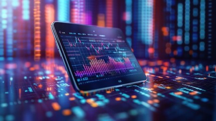 Futuristic Financial Mobile Analysis with Dynamic Stock Graphs and Global Data Visualization