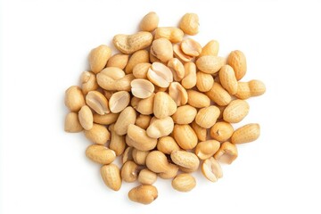 Peanuts in black bowl on dark rustic background. AI image