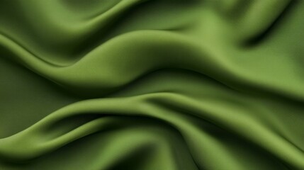 Obraz premium Elegant Green Fabric Texture with Soft Waves and Natural Flow