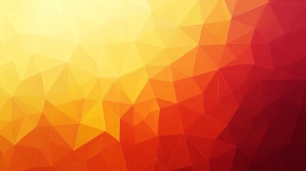 Obraz premium Warm Geometric Background. Abstract Polygonal Design With Shades Of Red, Orange, And Yellow.