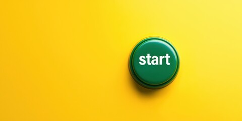 Green button with the word start on it