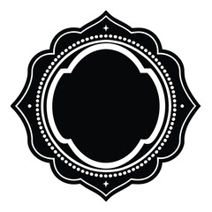 silhouette frame and label