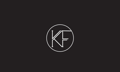 KF, FK, K , F , Abstract Letters Logo Monogram