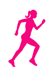 running woman silhouette
