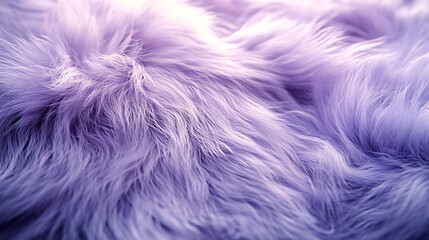 Obraz premium A close-up of plush fur material, gradient from lilac to silver-gray, silky textures glowing softly under diffused natural lighting, fine strands arranged in artistic swirling patterns,