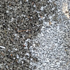 Pile of rocks and asphalt