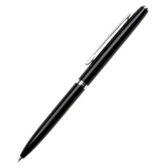 Stylish black pen with silver accents for writing , IT Gadget, isolated on transparent background