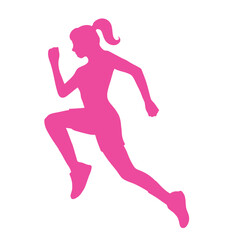 running woman silhouette