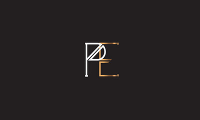 EP, PE, E , P , Abstract Letters Logo Monogram