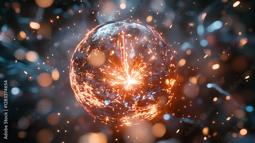 Poster exploding festive firecracker/scatter confetti/sphere explodes/vector celebratory background/explodi