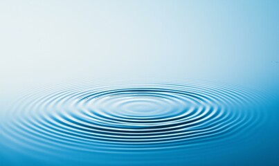 Water Ripples, Serene Image with Concentric Circles