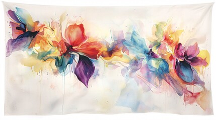 vibrant watercolor floral abstract art for creative projects