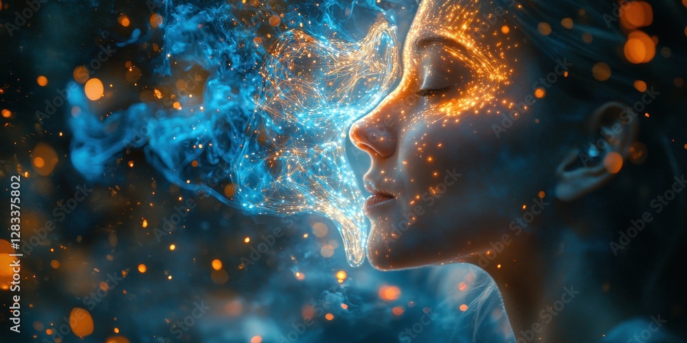 Poster activating optimal thought manifestation mindscape guide digital transformational