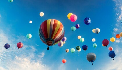 Fototapeta premium Let your imagination soar with colorful balloons. 
