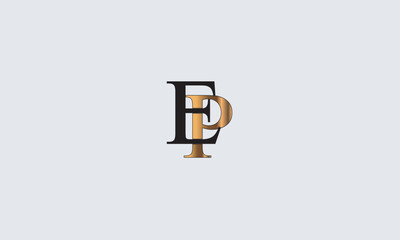 EP, PE, E , P , Abstract Letters Logo Monogram