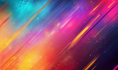 Obraz premium Futuristic high-tech abstract backdrop featuring dynamic magenta, cyan, and orange vibrant digital design for innovation