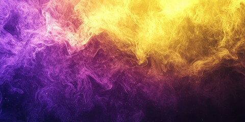 Colorful purple and yellow smoke background