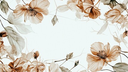 elegant floral frame for creative designs