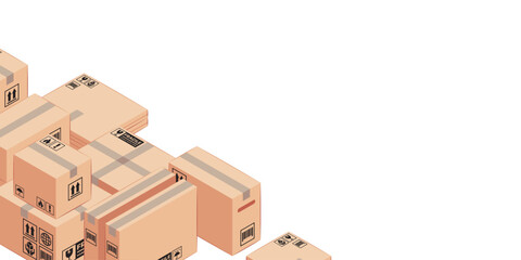 ISOMETRIC VARIOUS OF BOXES LB