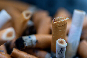 cigarette and ashtray