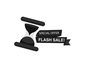 Flash sales shopping promotional labels icon. Sale countdown badges. Sale timer banner. Last day, last hour and last minute offer.
