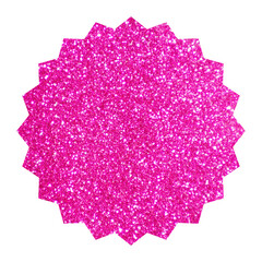 Starburst Shape Glitter Hot Pink – Shiny Sparkle Effect