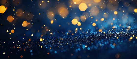 Bokeh lights glowing on a dark background, abstract blurred colors, festive atmosphere, sparkling illumination, vibrant decoration for events, party ambiance.