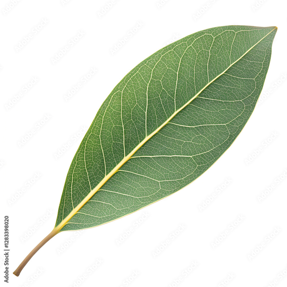 Poster Eucalyptus Leaf Isolated on Transparent Background – Generative AI

