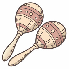 maracas silhouette vector illustration