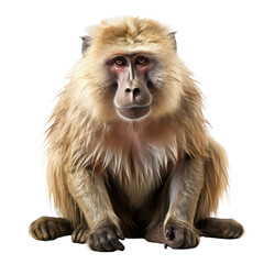 Obraz premium baboon sitting on a white background