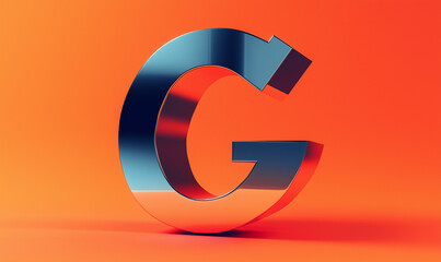 Fototapeta premium Bold uppercase typeface enhanced with subtle gradient accents for a striking modern graphic design statement