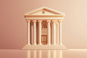 Obraz premium Elegant architectural facade representing a classical building with columns