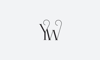 YW, YW, Y , W , Abstract Letters Logo Monogram