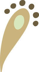 
decorative element, flat illustration, in vintage color isolated on white background.