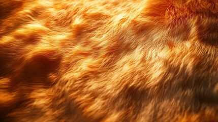 Ombre fur with a gradient from amber to chestnut brown, fine strands glowing under diffused light, smooth flowing textures, photorealistic depth and warm earthy tones, cinematic composition,