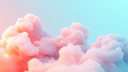 Fototapeta premium Dry ice smoke clouds, abstract fog overlay, gradient lighting