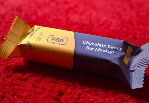 Chocolate Bar Packaging Mockup Generated with AI
