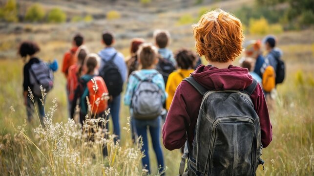 A teacher organizing a field trip for students, providing experiential learning opportunities where they can apply classroom knowledge to real-world environments