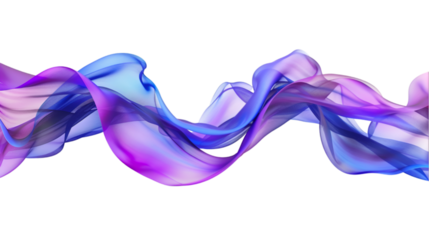 Flowing purple blue fabric abstract art design