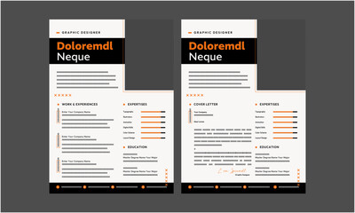 Resume CV. Professional modern and minimal resume CV, Clean and modern resume portfolio CV template
