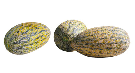 A bunch of big yellow melons