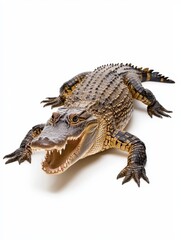 Fototapeta premium Crocodile captured in action wildlife habitat animal photography studio environment close-up view nature conservation