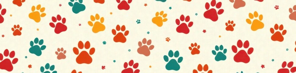 Fototapeta premium Dog paw design in isolated style for playful and fun patterns , background, pup, dog