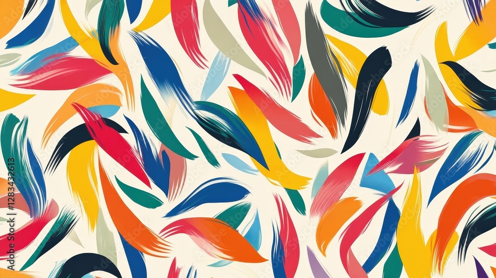 Poster a vibrant abstract pattern featuring swirling colors and sharp lines, evoking a sense of motion and 