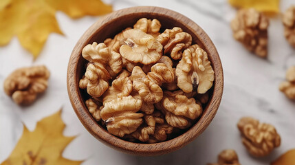 Obraz premium Walnuts in a bowl.