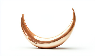 Obraz premium Stunning Rose Gold Horn Isolated on White Background for Luxurious Product Presentation and Visual Storytelling