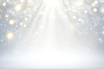 abstract background of glitter vintage lights . silver, gold and white. de-focused